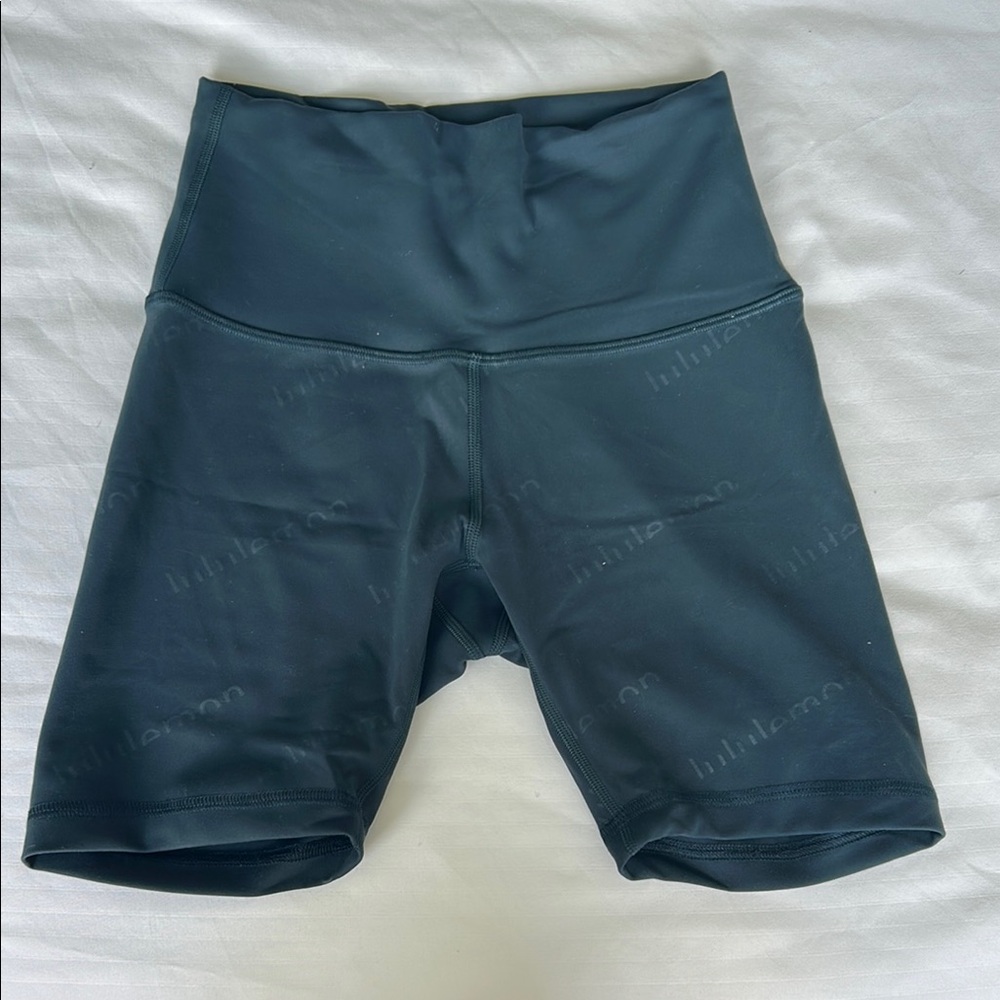 lululemon athletica Women's Blue High-Waisted Biker Shorts